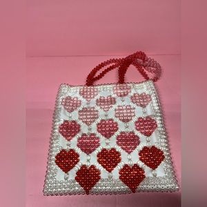 Isaac Mizrahi beaded heart bag